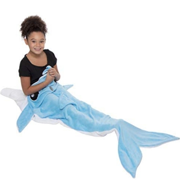 Funziez! Blue Dolphin Blanket/Sleeping Bag - Picture 1 of 5